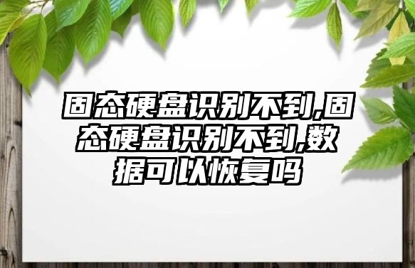 固態(tài)硬盤識(shí)別不到,固態(tài)硬盤識(shí)別不到,數(shù)據(jù)可以恢復(fù)嗎