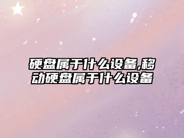 硬盤屬于什么設(shè)備,移動(dòng)硬盤屬于什么設(shè)備