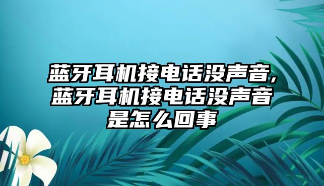 藍(lán)牙耳機(jī)接電話(huà)沒(méi)聲音,藍(lán)牙耳機(jī)接電話(huà)沒(méi)聲音是怎么回事