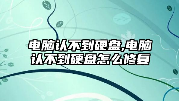 電腦認不到硬盤,電腦認不到硬盤怎么修復(fù)