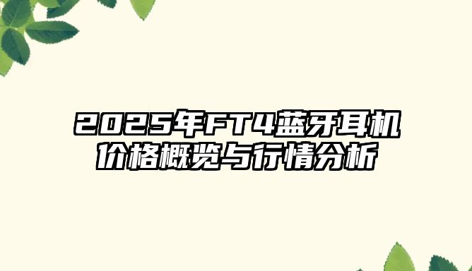 2025年FT4藍(lán)牙耳機價格概覽與行情分析